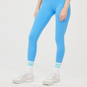 Aerie Blue Vinyl Leggings